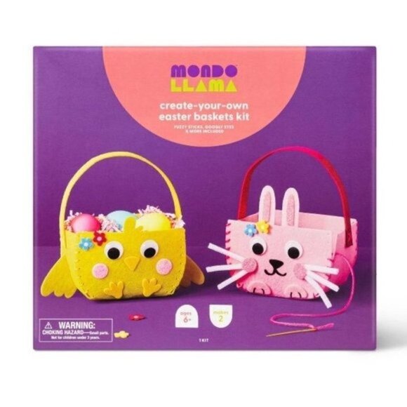 Target Mondo Llama Easter Baskets Kit Felt Crafts Ages 6 Plus - Picture 1 of 7